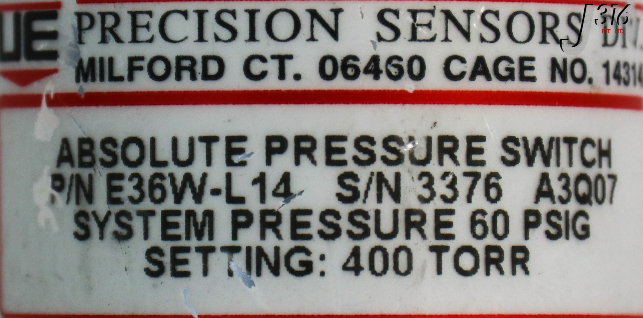 ケージ 16968 UE PRECISION ABSOLUTE PRESSURE SWITCH E36W-L14 | eBay
